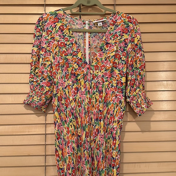 Rixo x Target Colorful Floral Puff Sleeve Midi Dress - Picture 11 of 15